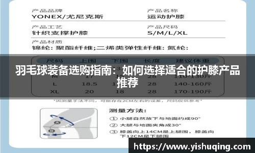 羽毛球装备选购指南：如何选择适合的护膝产品推荐